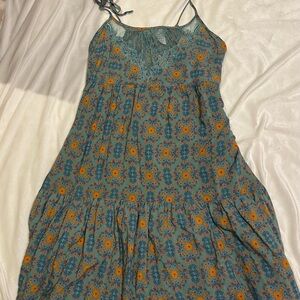 NATURAL LIFE Blue and Orange Floral Dress